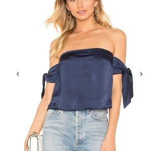 Superdown Jayne Tie Sleeve Top